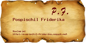 Pospischil Friderika névjegykártya